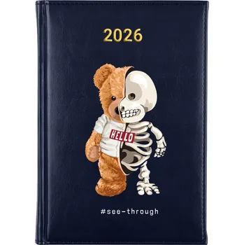 Kalendář Knižkový kalendář 2026 A5 FunnyCase modrý