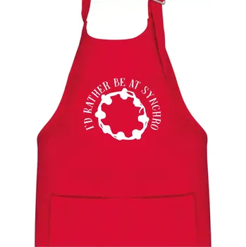 Kuchyňská zástěra I'd Rather Be At Synchro - Dětská zástěra na vaření - Univerzální velikost ( Červená )