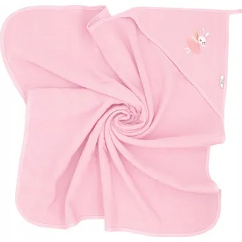 Osuška s kapucí pro miminko bavlna měkká savá velká růžová