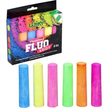Křídy barevné chodníkové Fluo kulaté set 6ks v krabičce | 406886