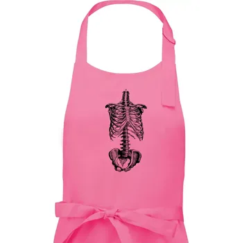 Kuchyňská zástěra Kostra těla - Dámská zástěra na vaření - Univerzální velikost ( Růžová )