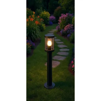 Venkovní osvětlení Osvětlovací sloupek kulatý Rum-Lux E27 80 cm černý