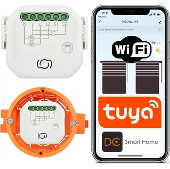 IP kamera MINI WiFi SPÍNAČ DO KRABIČKY POD OMÍTKU 2 KANÁLY 16A TUYA