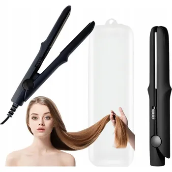 Žehlička na vlasy ŽEHLIČKA NA VLASY NA VLASY TURISTICKÁ CESTOVNÍ KERAMICKÁ ČERNÁ + POUZDRO