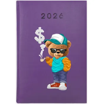 Kalendář Knihový kalendář 2026 A5 fialový