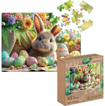 Velikonoční dekorace Puzzle Alexander 50 dílků Velikonoční zajíček - Velikonoční zajíček