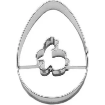 Velikonoční dekorace Vykrajovátko vajíčko/zajíček 38x54 mm - Smolík