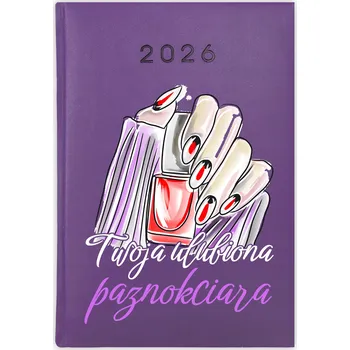 Kalendář Knižkový kalendář 2026 A5 Cute Cups fialový