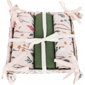 Utěrka SADA 3 KS UTĚREK, DÁRKOVÝ DÁREK KVĚTINOVÝ MOTIV MORAJ