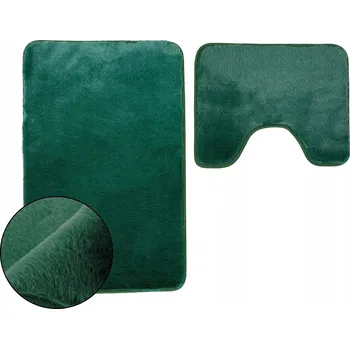 Koupelnová předložka Protiskluzová koupelnová předložka Lombok, měkká a hebká, zelená, 2 kusy