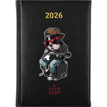 Kalendář Knižní kalendář 2026 A5 FunnyCase černý