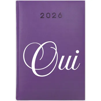 Diář Knihový kalendář 2026 A5 fialový