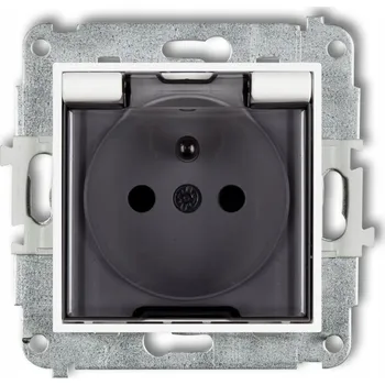 Elektrická zásuvka Elektrická Zásuvka vodotěsná Karlik bílá