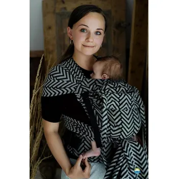 Hybridní nosítko Little Frog Cross Linen Onyx Miles, 75% bavlna, 25% len