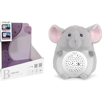 Hračka pro nejmenší Plyšový slon s projektorem 2v1