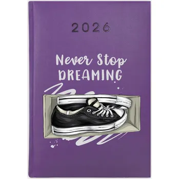 Kalendář Knihový kalendář 2026 A5 fialový