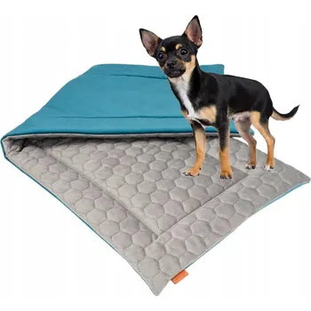 Pelíšek pro psa OBOUSTRANNÁ podložka / mata do klece / ohrádky pro psa 120x60 cm Ukory MODRÁ