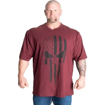 Pánské tričko Gasp SKULL DIVISION IRON TEE MAROON – tričko Gasp kaštanové Velikost: M