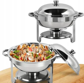 Gastronomický ohřívač na pastu kulatý 6 L, ocelové víko