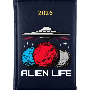 Kalendář Knižkový kalendář 2026 A5 FunnyCase modrý