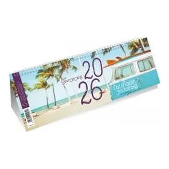 Diář Kalendarz 2026 poziomy ze spiralką plaża