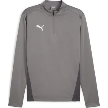 Pánské tričko Pánské triko PUMA TEAMGOAL TRAINING 1/4 ZIP TO 658629_13 CAST IRON/WHITE/SHADOW GRAY L
