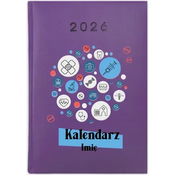 Kalendář Knižní kalendář 2026 A5 FunnyCase fialový