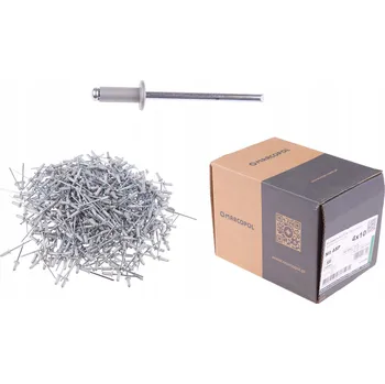 Nýt Nýtovací nýty 4 x 10 500 ks. RAL 9006 STŘÍBRNÉ HLINÍKOVÉ