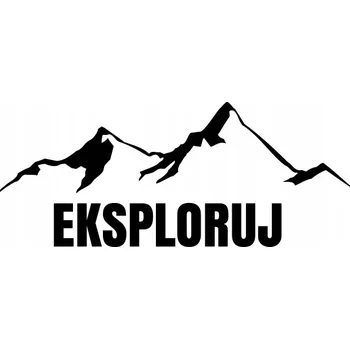 Samolepicí dekorace na vozidlo Samolepka na auto - Prozkoumej hory 15 cm x 6 cm