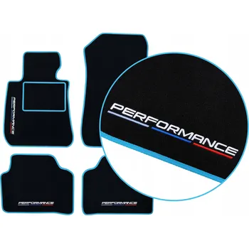 autokoberec VELUROVÉ AUTOKOBERCE BMW i8 L15 ROADSTER (2018-2022) - MODRÉ + 4x VÝŠIVKA