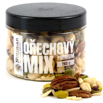 Cukrovinka NUTSMAN Premium ořechová směs DÓZA 260 g
