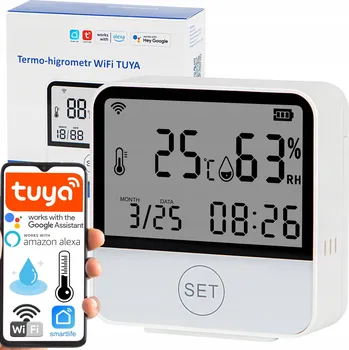 Meteostanice BEZDRÁTOVÁ METEOROLOGICKÁ STANICE S TEPLOMĚREM, VLHKOMĚREM A SENZOREM