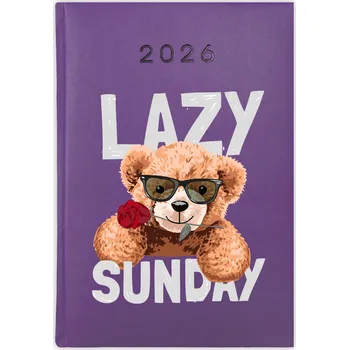 Kalendář Knižní kalendář 2026 A5 FunnyCase fialový