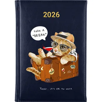 Kalendář Knižkový kalendář 2026 A5 FunnyCase modrý