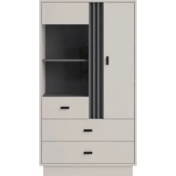 Obývací pokoj Meblar Vitrína Allmo AL4 Vyber provedení: Kašmír + antracit