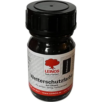 Olej na dřevo LEINOS 850.104 - Venkovní olejová barva - Révově černá 30ml