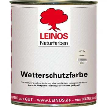 Olej na dřevo LEINOS 850.204 - Venkovní olejová barva - Starobílá 0,75lt