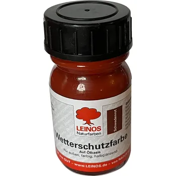 Olej na dřevo LEINOS 850.057 - Venkovní olejová barva - Švédská červená 30ml