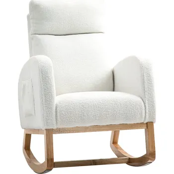 Křeslo Homcom 83B-112V00CW krémově bílé