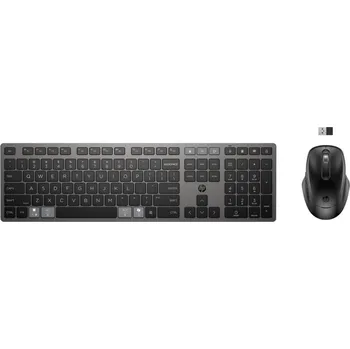 Klávesnice HP 725 Set klávesnice a myši, bezdrátový, CZ+SK layout, Copilot klávesa, USB, Bluetooth, šedo-černý 9T5B0UT#BCM