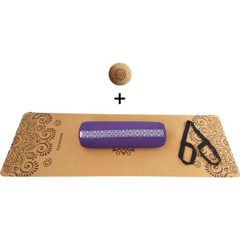 podložka na cvičení SAMARALI Sada na jin jógu - Sun FIALOVÁ