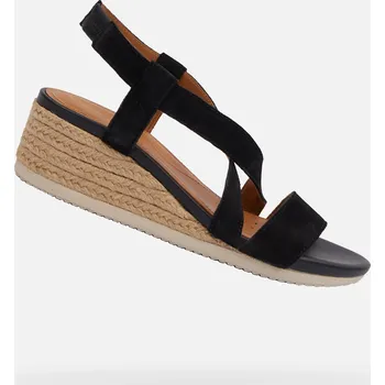 Dámská obuv Dámské sandály GEOX ISCHIA CORDA ČERNÁ 39