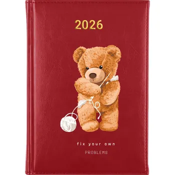 Kalendář Knižkový kalendář 2026 A5 FunnyCase modrý