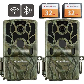 Bezpečnostní kamera FOTOPAST / LESNÍ KAMERA 4K 48Mpx SENZOR POHYBU WIFI A BLUETOOTH + 32GB 2ks