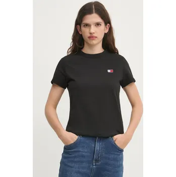 Pánské tričko Bavlněné tričko Tommy Jeans černá barva, DW0DW20153 99X, vel. XXS