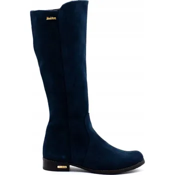 Dámské kozačky Olivier dámské kozačky ke kolenům, plochý podpatek, velikost 42