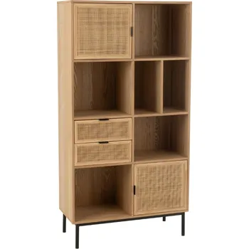 Knihovna J-line Dřevěná knihovna Square 174 x 90 cm