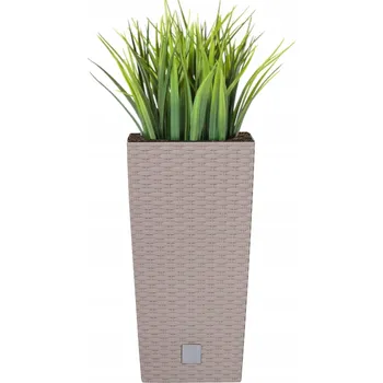 Květináč Plast Květináč béžový, Botle 22,5 cm x 22,5 x 42,1 cm