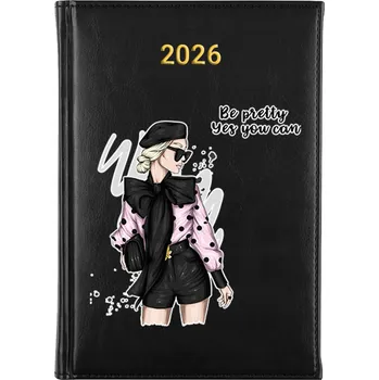 Kalendář Knižkový kalendář 2026 A5 černý