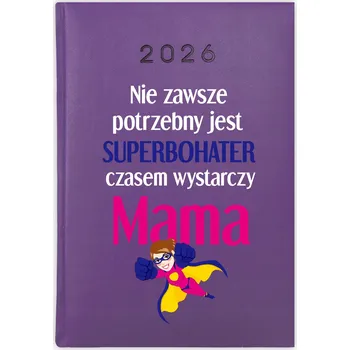 Kalendář Knižkový kalendář 2026 A5 Cute Cups fialový